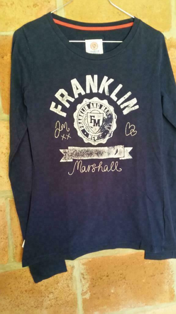 Tee shirt Frankin Marshall, Kleding | Heren, T-shirts, Zo goed als nieuw, Blauw, Ophalen of Verzenden