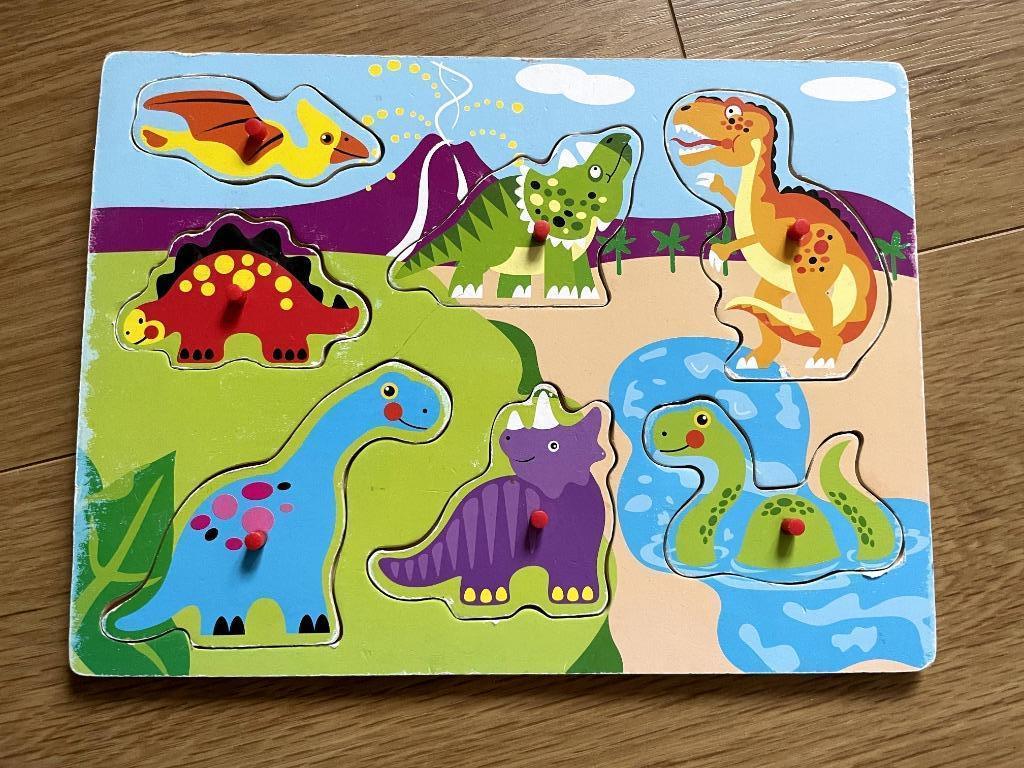 Houten inlegpuzzel dinosaurus, Enlèvement, Utilisé, Autres types