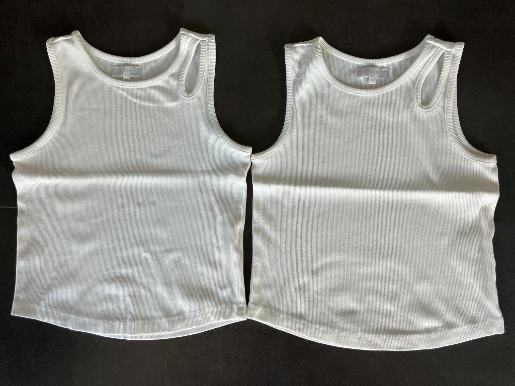 2x witte topjes Frizzle (Bel & Bo) - maat 152 (tweeling), Enlèvement ou Envoi, Chemise ou À manches longues, Frizzle by Bel & Bo