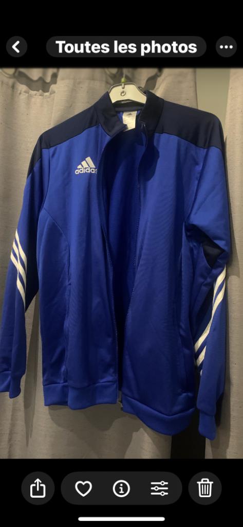 Veste sport Adidas taille M, Comme neuf, Autres types, Bleu, Enlèvement