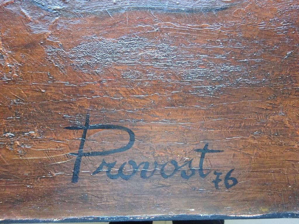 Michel Provost, olie op doek, 90 x 70 cm, De Zaaier 1976, Antiek en Kunst, Kunst | Schilderijen | Klassiek, Ophalen, Gedateerd
