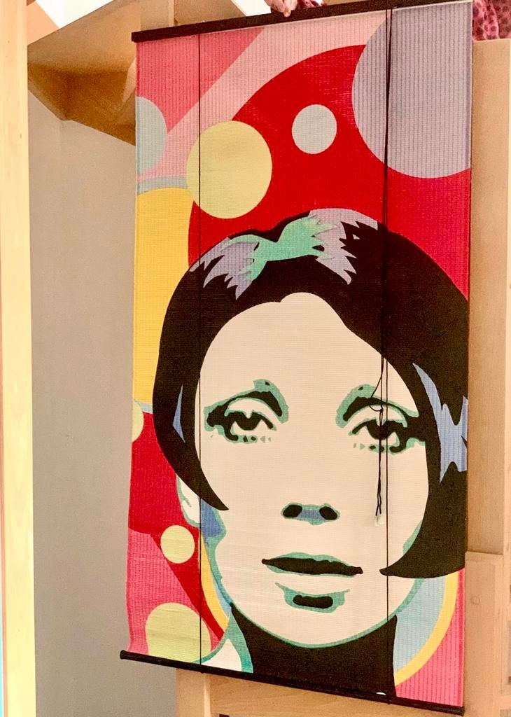 POP-Art decoratie rolgordijn 89 x 163, Antiek en Kunst, Ophalen