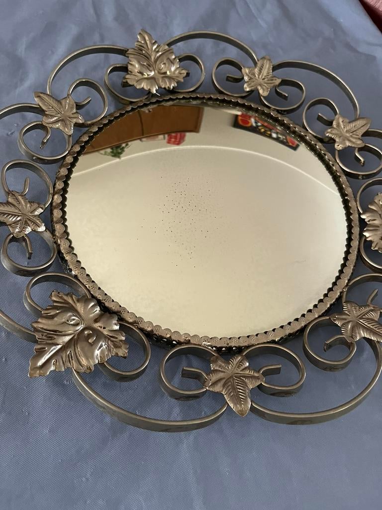 Zonnespiegel antiek/vintage, Ophalen of Verzenden, Rond, Minder dan 50 cm