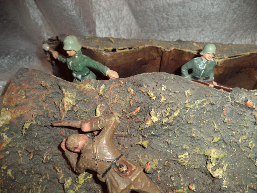Elastolin Lineol diorama, duitse stelling, Antiek en Kunst, Ophalen of Verzenden