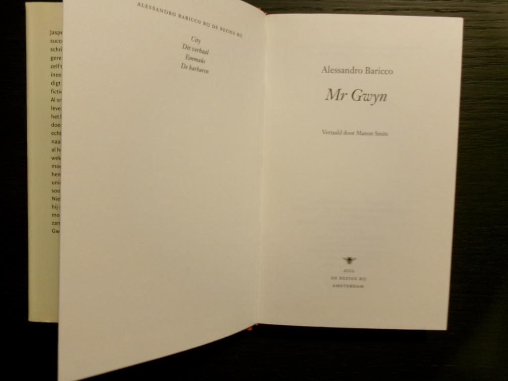 Mr Gwyn    -Alessandro  Baricco-, Enlèvement ou Envoi