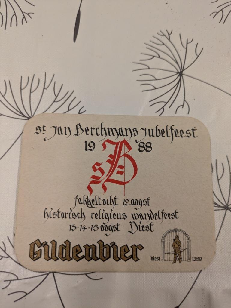 Gildenbier - fakkeltocht Diest 1988, Verzamelen, Ophalen of Verzenden, Zo goed als nieuw, Viltje(s)