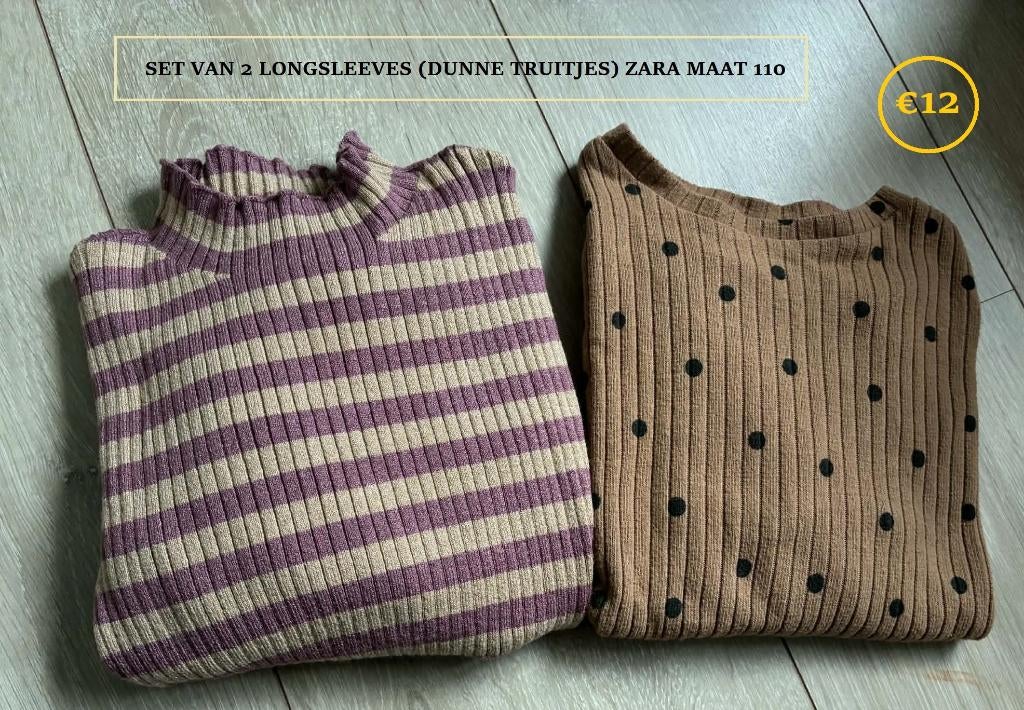Setje maat 110: 2 truitjes Zara, Enfants & Bébés, Vêtements enfant | Taille 110, Enlèvement ou Envoi, Ensemble, Comme neuf, Zara