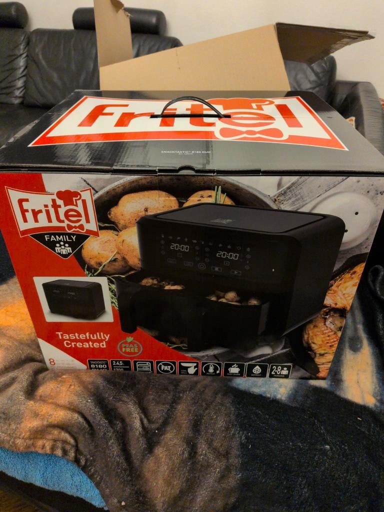 Fritel snacktastic 8180 duo dubbele airfyer, Elektronische apparatuur, Ophalen, Nieuw, Airfryer XXL