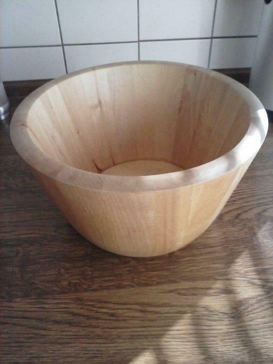massief houten salade kom met bestek, Huis en Inrichting, Nieuw