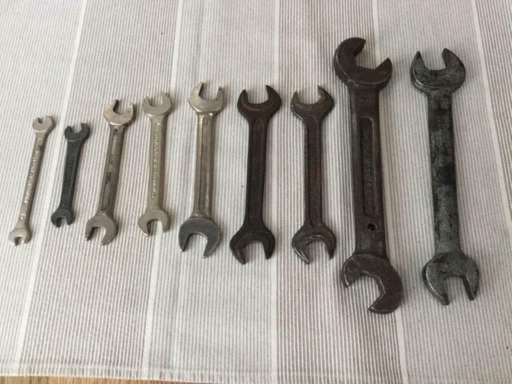 Lot de 9 clés plates /clés à fourches, Enlèvement, Utilisé