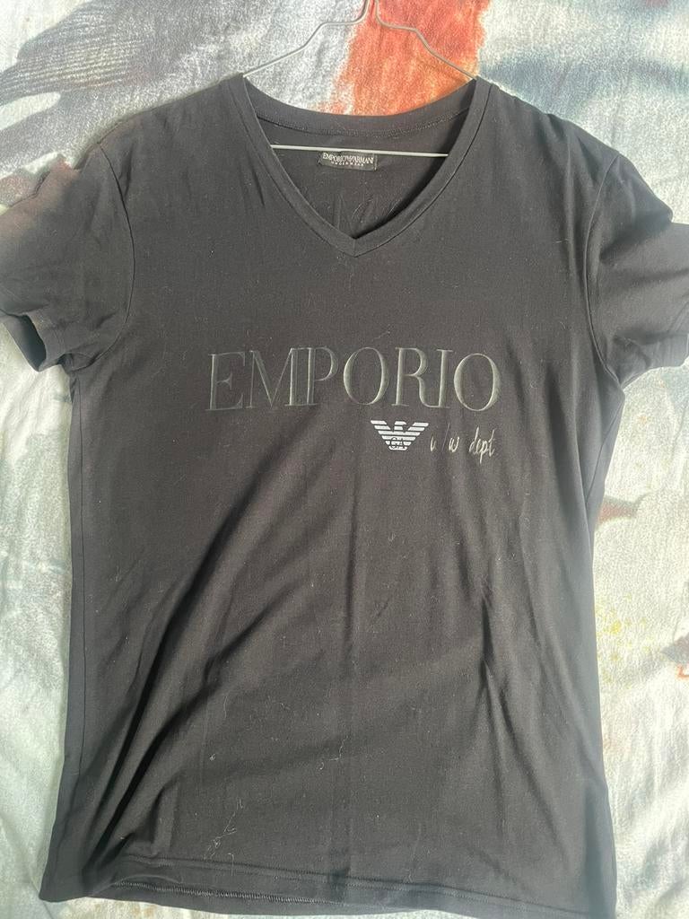 T shirt Armani, Kleding | Heren, T-shirts, Maat 48/50 (M), Zwart, Zo goed als nieuw, Ophalen