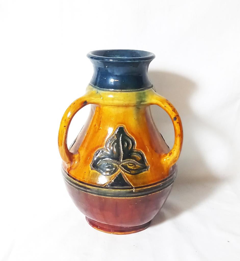 Vase à Trois Anses Tournantes - Poterie Flamande, Antiquités & Art, Enlèvement ou Envoi