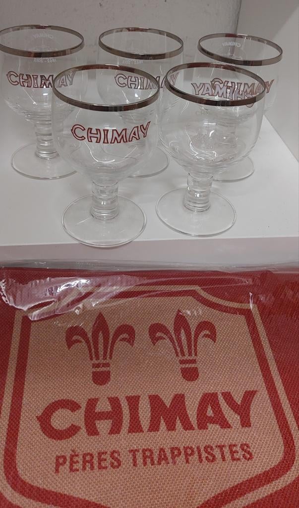 Galopin Chimay 150 jaar oude glazen, Verzamelen, Ophalen of Verzenden, Zo goed als nieuw