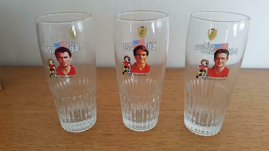 bierglazen jupiler voetbal, Ophalen, Gebruikt, Glas of Glazen, Jupiler
