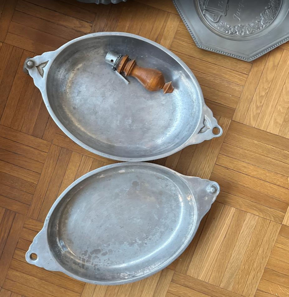 mooie coq-au-vin pan, Antiek en Kunst, Antiek | Tin, Ophalen of Verzenden