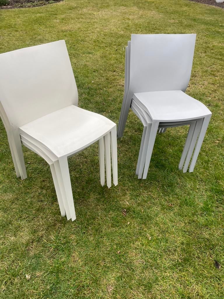 Starck stoelen SLICK SLICK , 6 stuks, Ophalen, Gebruikt, Design, Grijs