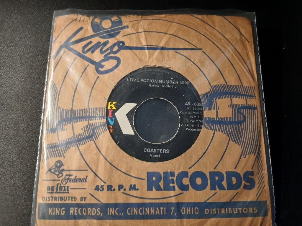 Coasters – Love Potion Number Nine ' 7 " Popcorn - Soul ", Cd's en Dvd's, Vinyl Singles, Gebruikt, R&B en Soul, 7 inch, Ophalen of Verzenden