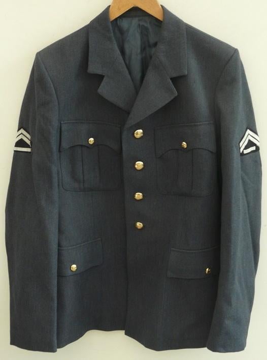 Jas, Uniform DT, Korporaal 1e Kl., maat: 49¾, KLu, 1983.(1), Enlèvement ou Envoi, Armée de l'air, Vêtements ou Chaussures