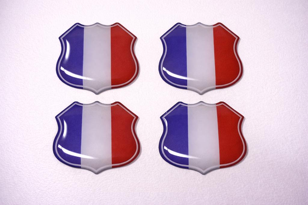 3D Frankrijk gel vlag stickers UV-bestendig, Verzamelen, Verzenden, Nieuw, Overige typen