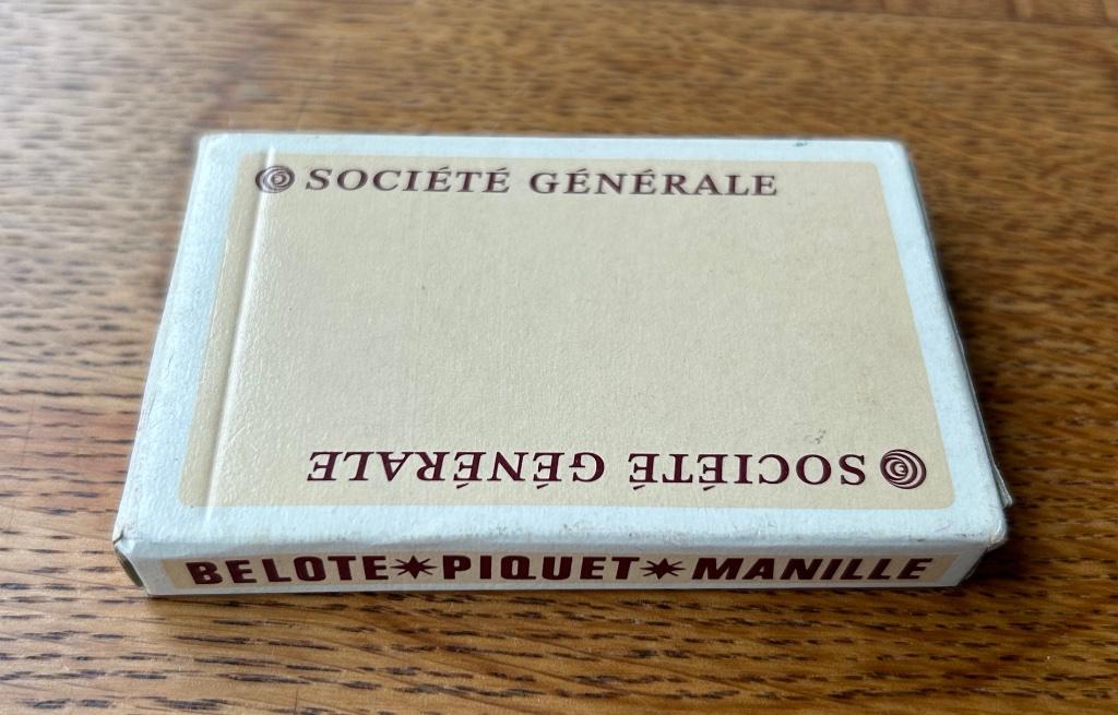 Jeu de cartes Société Générale années 1980, Enlèvement ou Envoi, Comme neuf, Carte(s) à jouer