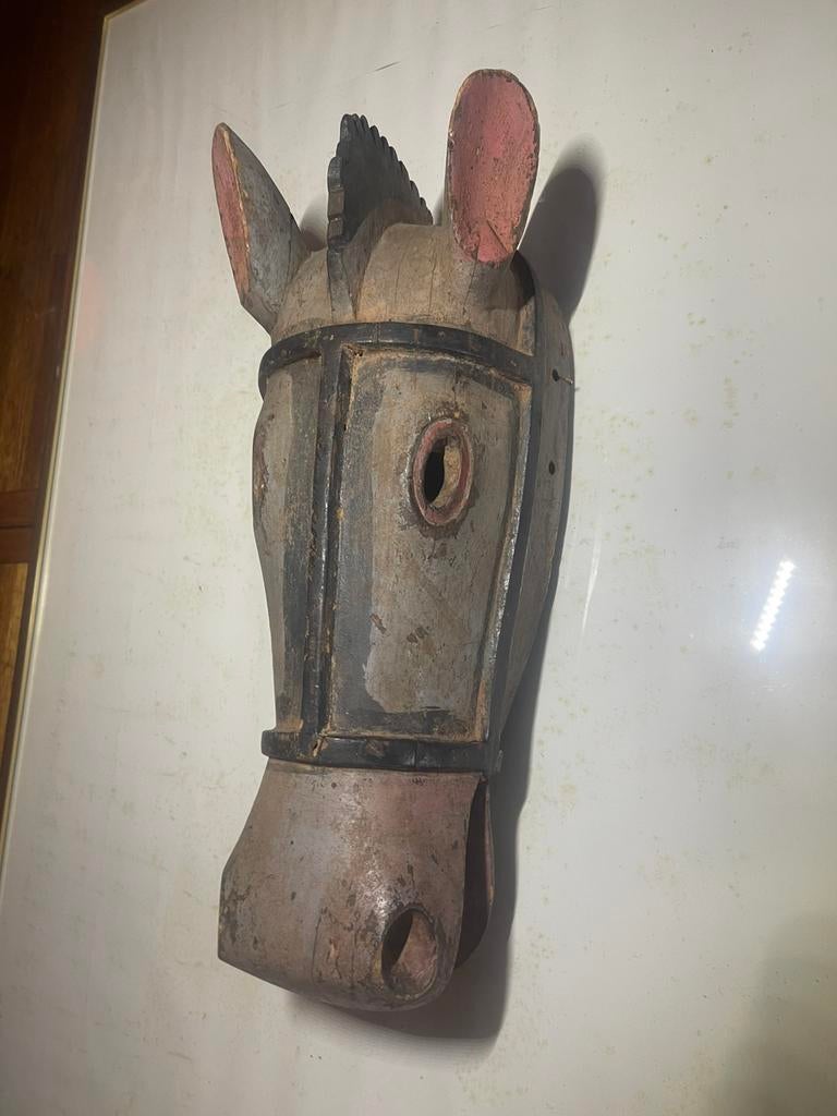 Masque Africain tête de cheval, Antiquités & Art, Enlèvement ou Envoi