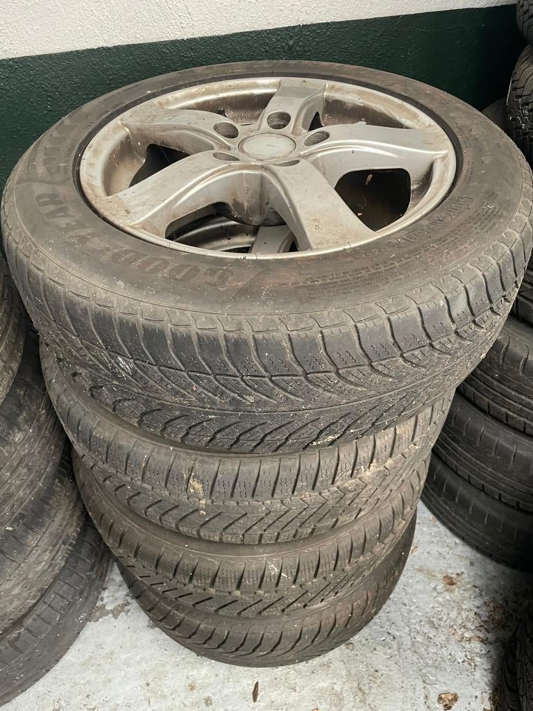 Set velgen met banden 205/60 R16 92H Goodyear, Ophalen, Gebruikt, 16 inch, Banden en Velgen