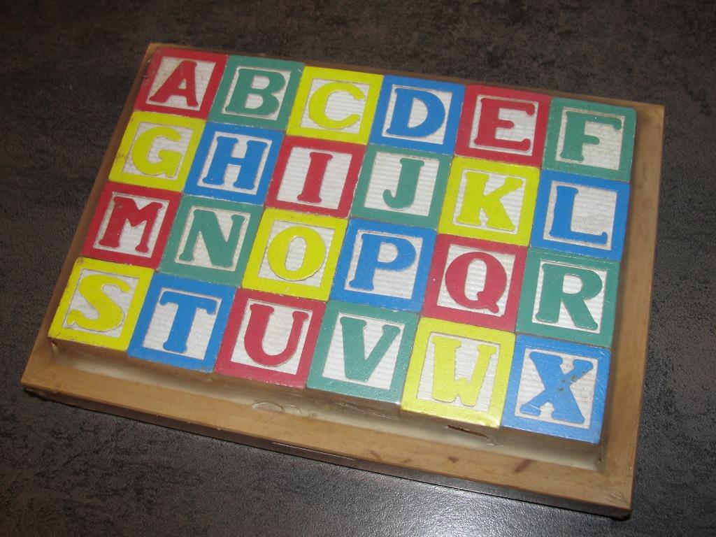 Blocs de lettres en bois alphabet (Vintage), Enlèvement ou Envoi, Neuf, Autres types