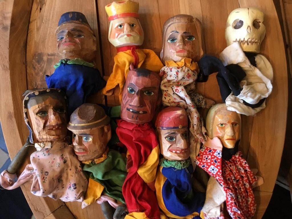 Antieke handemaakte poppenkastpoppen, Enlèvement ou Envoi