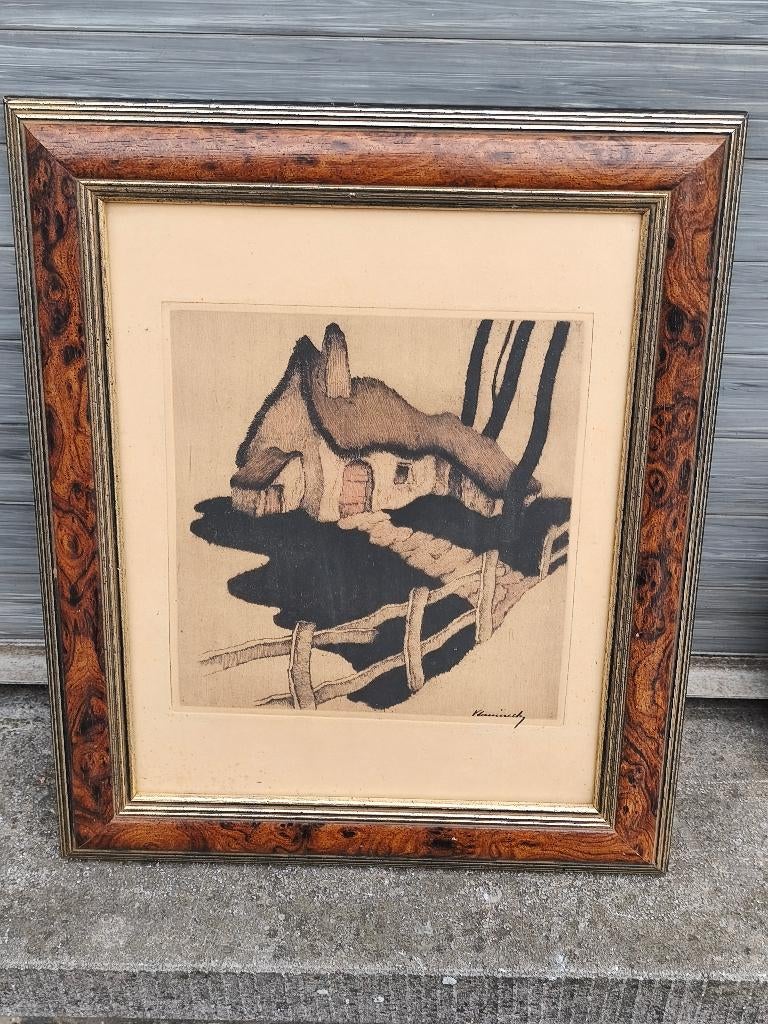 Gravure signe Maurice Vlaminck, Antiek en Kunst, Ophalen of Verzenden