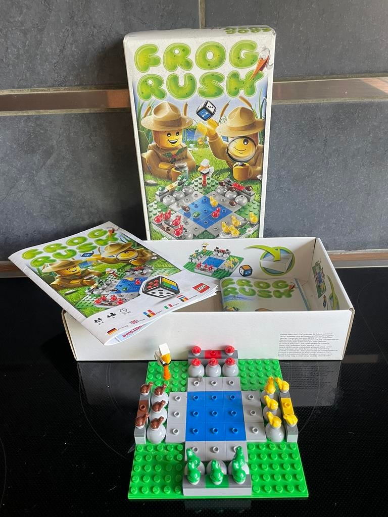 Lego Frog Rush Complete 3854 spel, Zo goed als nieuw, Lego
