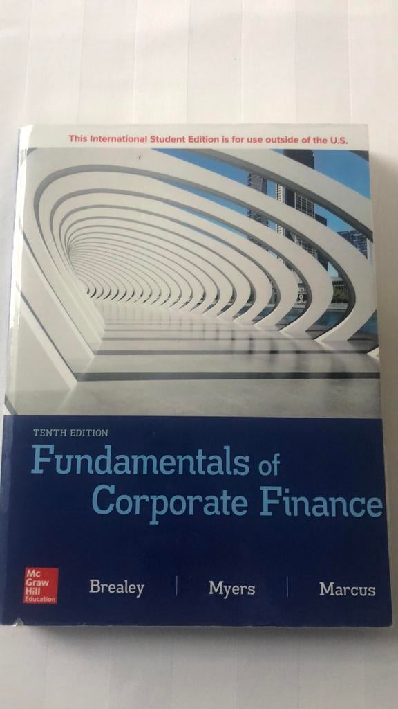 Boek fundamentals of corporate finance, Ophalen, Zo goed als nieuw