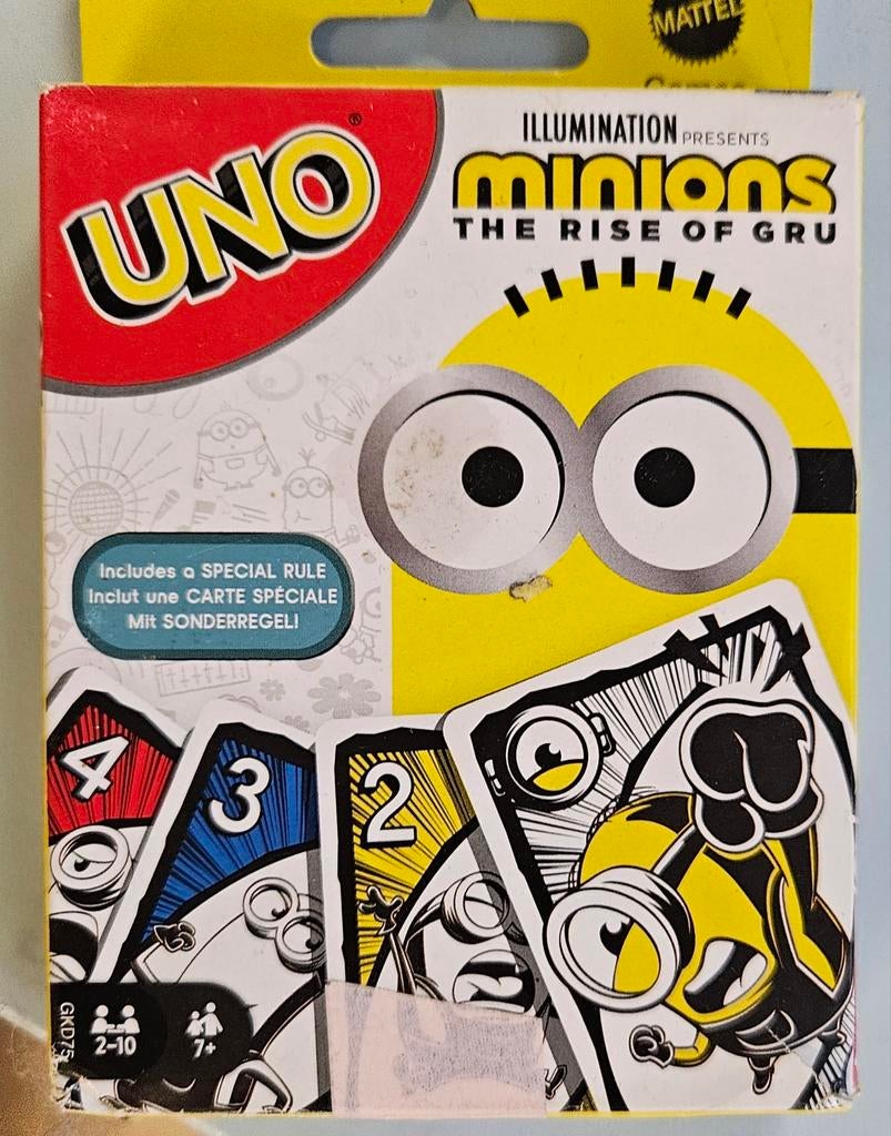 Jeu de cartes UNO Minions édition spéciale, Enlèvement ou Envoi, Comme neuf