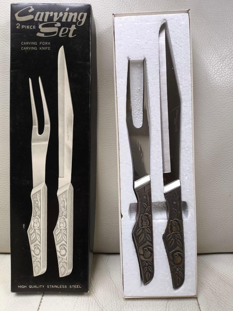 carving set, Huis en Inrichting, Keuken | Bestek, Ophalen of Verzenden, Zo goed als nieuw, Overige materialen