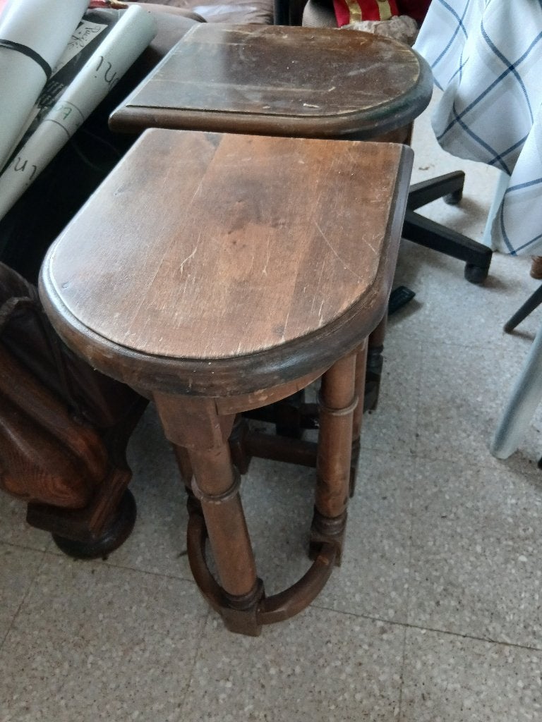 houten bijzet tafeltjes, Ophalen, Minder dan 55 cm, Gebruikt, Overige vormen