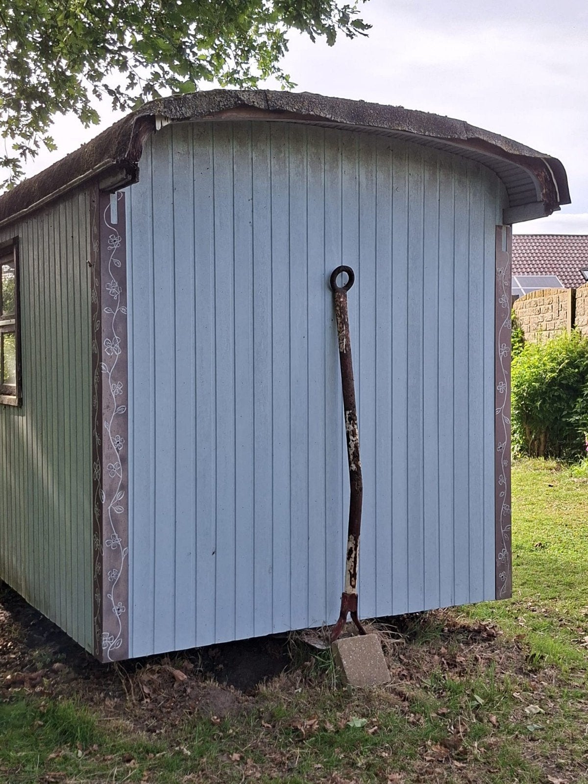 oude pipowagen/werfkeet, Ophalen