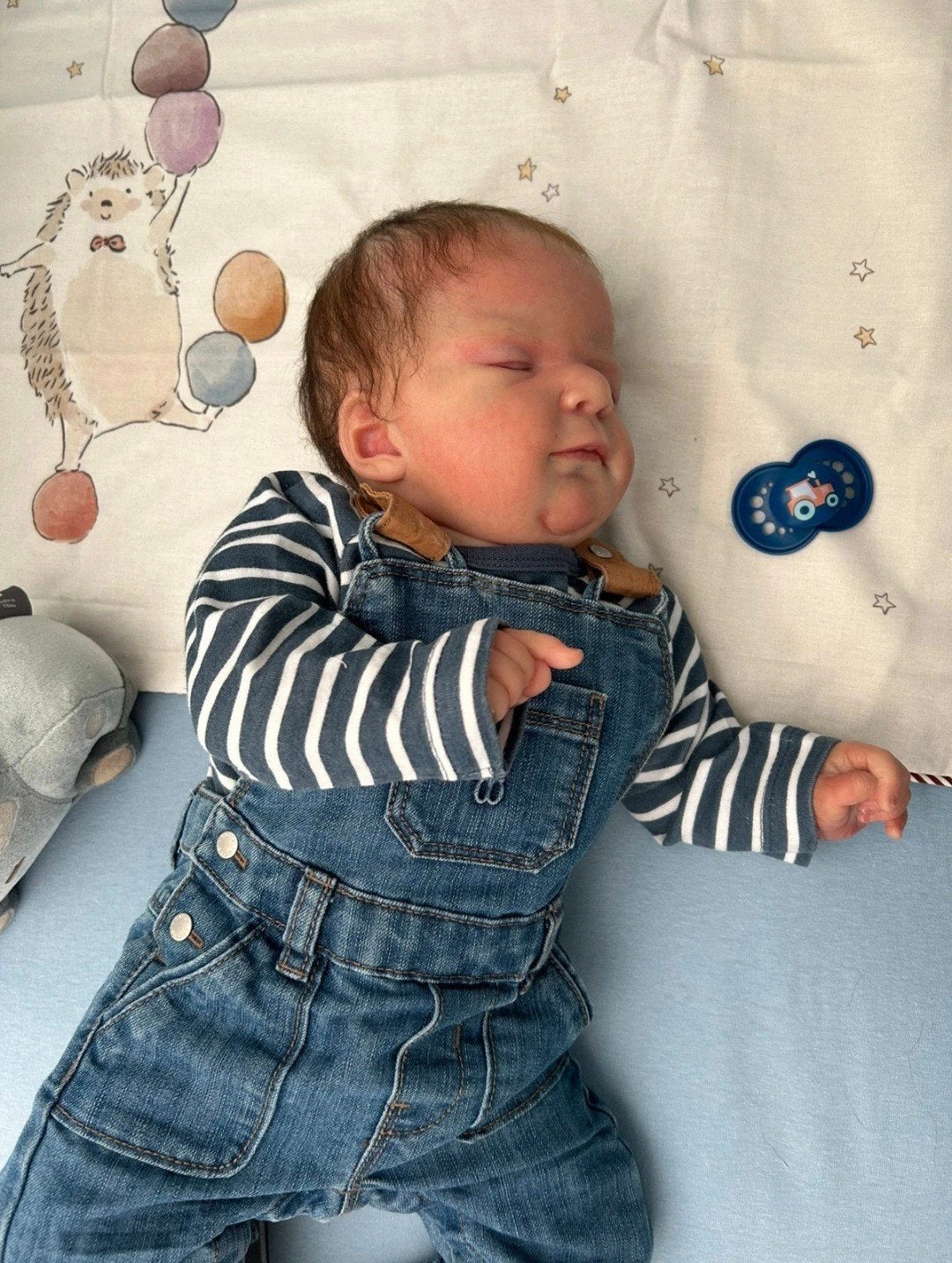 100% authentieke reborn baby Ellis by Olga Auer, Verzamelen, Ophalen of Verzenden, Zo goed als nieuw, Babypop, Levensecht of Reborn