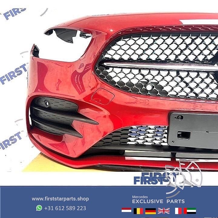 2023 W247 B KLASSE FACELIFT AMG VOORBUMPER COMPLEET ROOD 202, Gebruikt, -, Voor, Ophalen of Verzenden