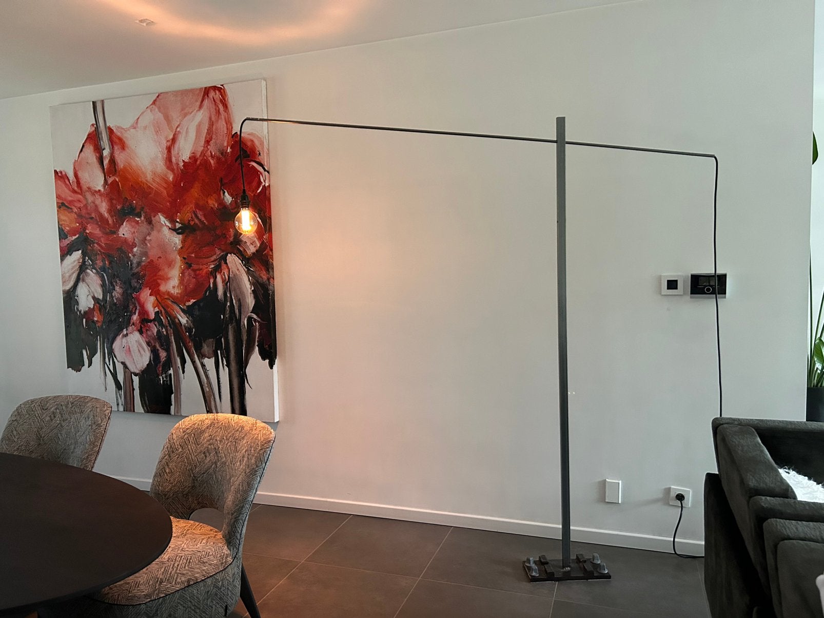 Design vloerlamp, Ophalen, Modern design, Zo goed als nieuw, Metaal