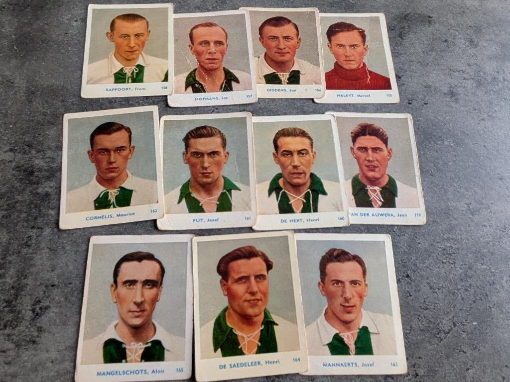VOETBAL RC MECHELEN  prenten BELGIAN CHEWING GUM 1951/52 11X, Verzenden