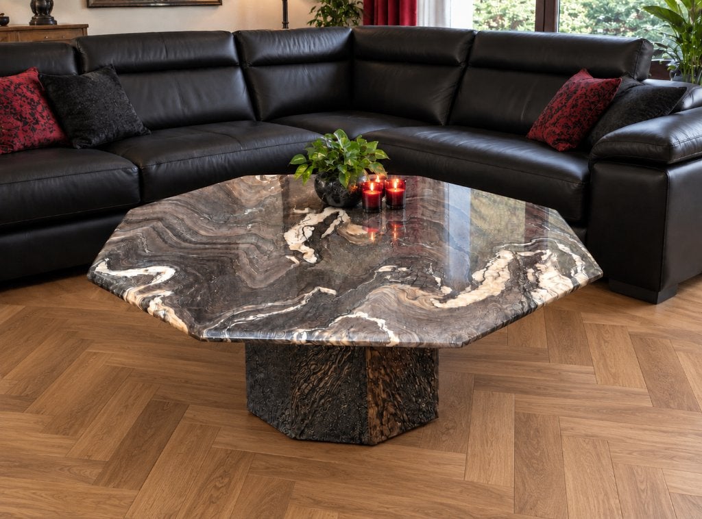 Table basse en granit Design intemporel, excellent état, Maison & Meubles, Comme neuf, Enlèvement, 50 à 100 cm, Autres matériaux