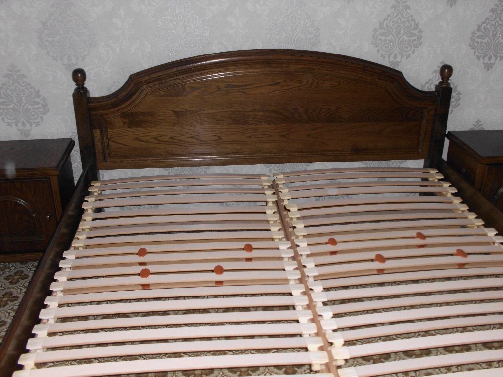 eiken bed met 2 nachtkastjes in perfecte staat, Maison & Meubles, Chambre à coucher | Lits, Comme neuf, Brun, Enlèvement, 180 cm