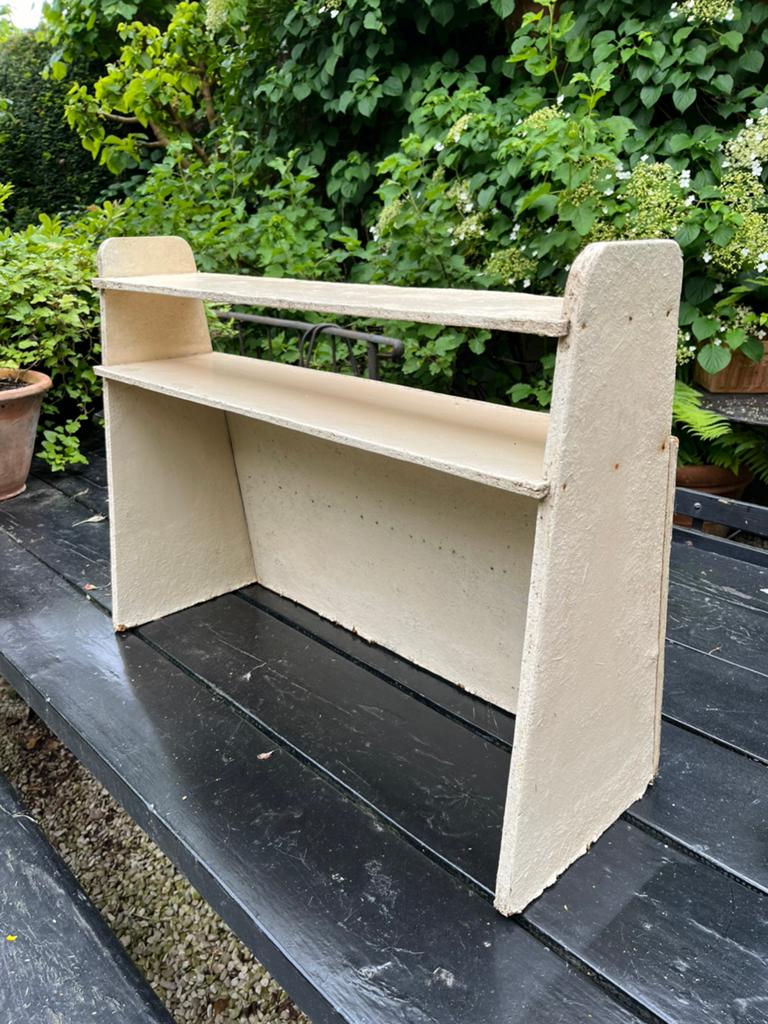 VINTAGE HOUTEN REK KEUKEN MOOIE VORM WIT, Antiek en Kunst, Ophalen of Verzenden