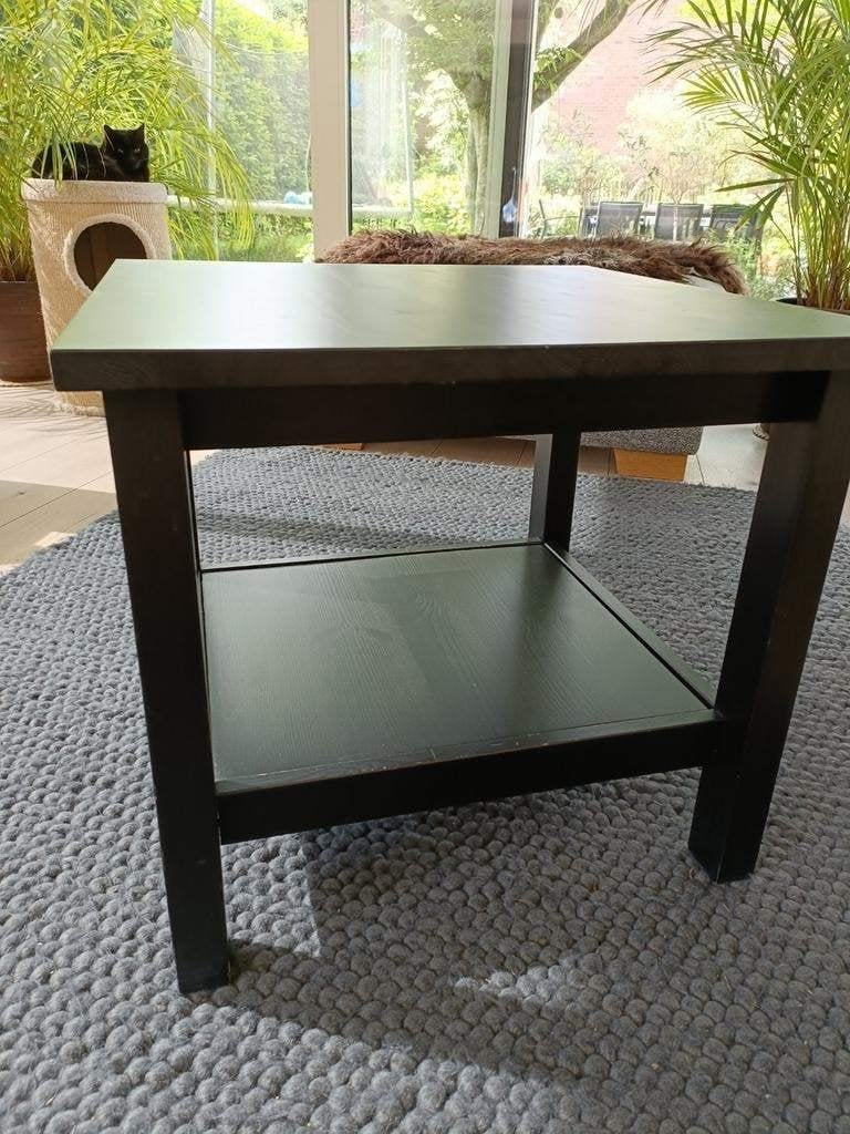 Salontafel Ikea donkerbruin met onderblad, Huis en Inrichting, Tafels | Salontafels, Ophalen, Gebruikt, Vierkant