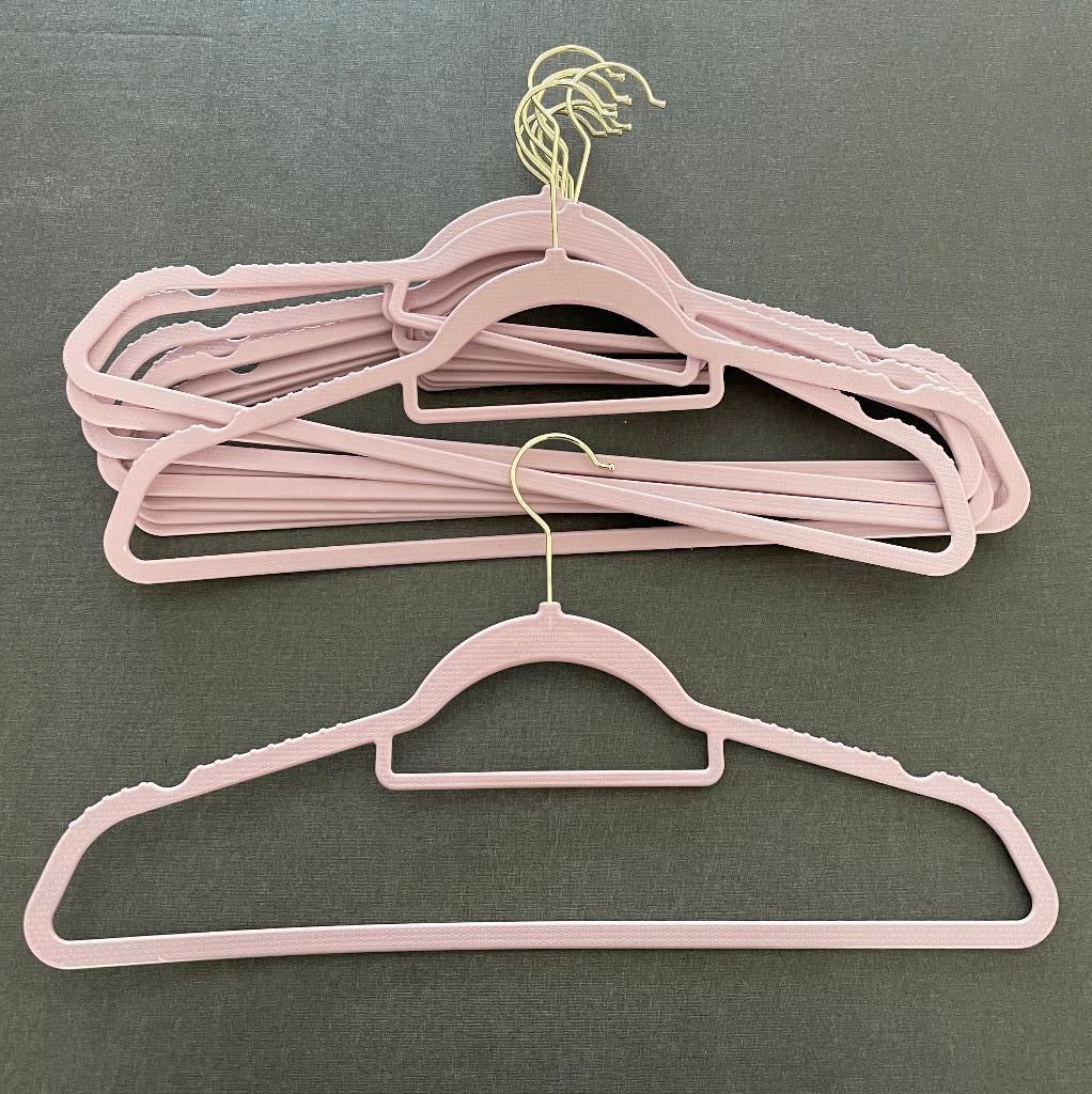 Roze kleerhangers (groot model), Ophalen, Nieuw, Kunststof