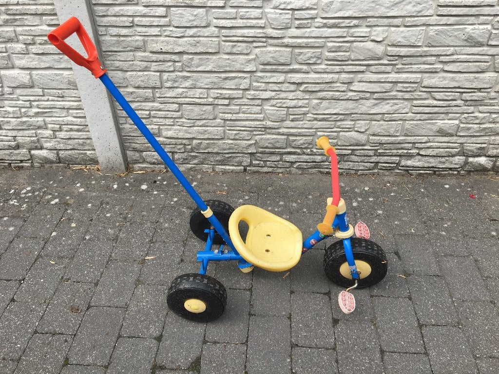 Driewieler met duwstang, Ophalen, Gebruikt, Duwstang