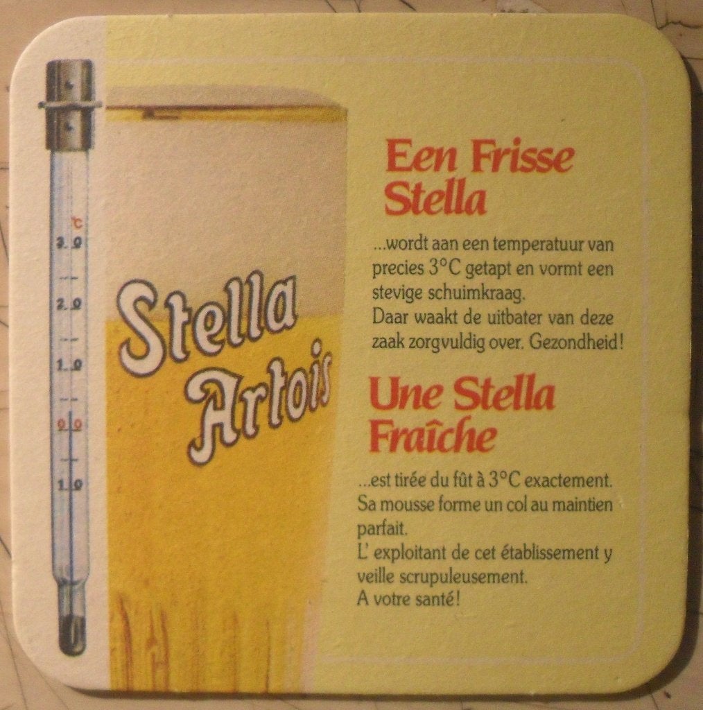 Sous-bock Stella Artois "Une Stella fraîche", Verzamelen, Ophalen of Verzenden, Viltje(s), Stella Artois