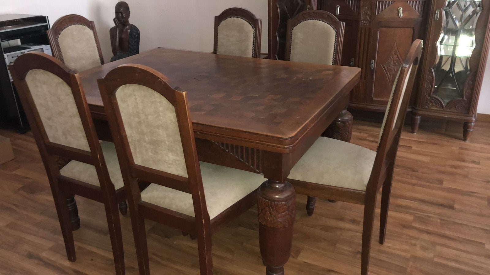 Tafel met stoelen, Ophalen, Gebruikt, 4 tot 6 stoelen