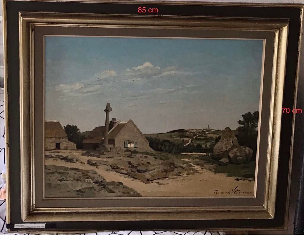 Peinture de Fernand Vetcour, Antiquités & Art, Art | Peinture | Classique, Enlèvement