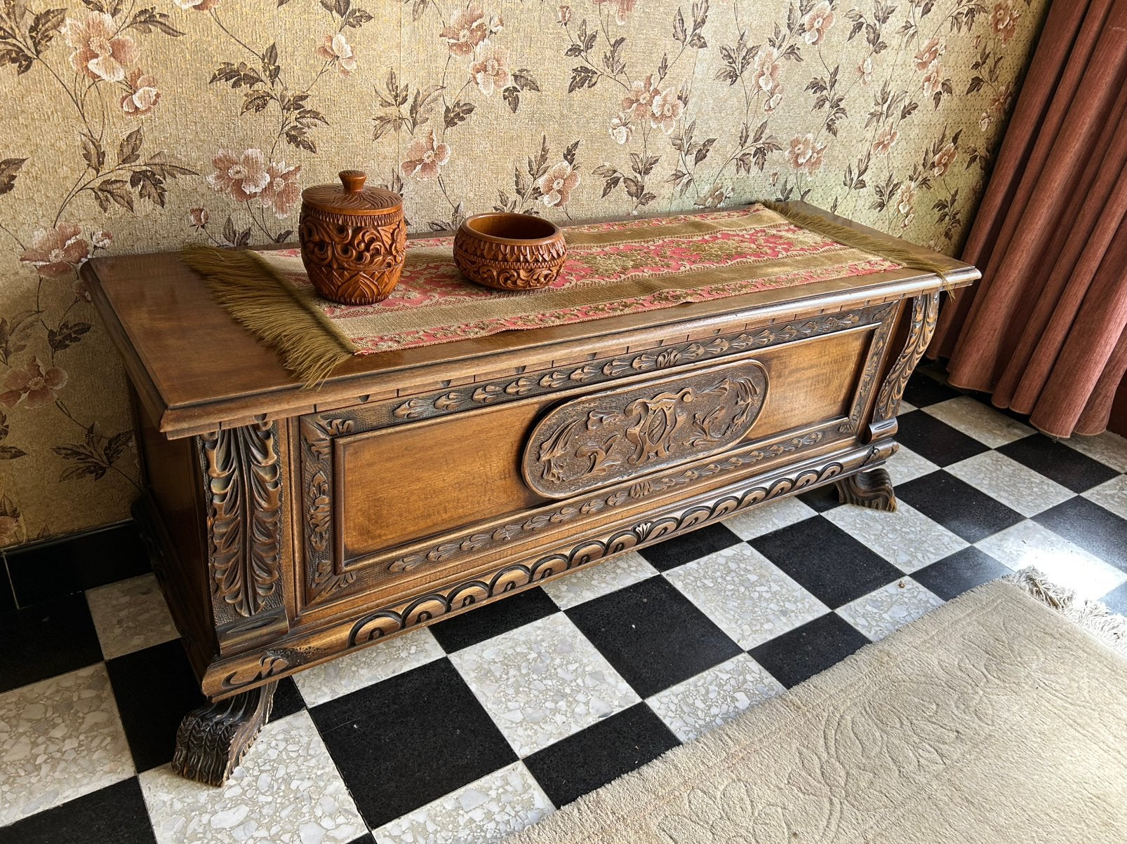 Mooie eiken koffer 115x 40 cm. 50 cm hoog, Ophalen, Minder dan 50 cm, Gebruikt, 50 tot 100 cm