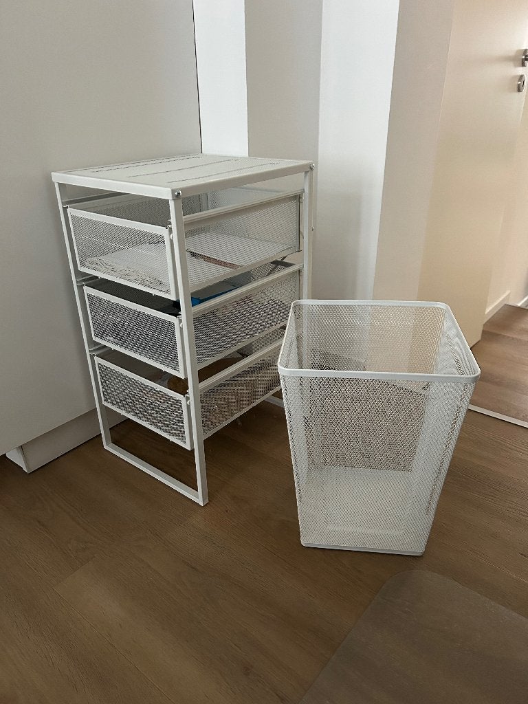 Caisson à tiroirs LENNART & Corbeille à papier DRÖNJÖNS, Maison & Meubles, Avec roues, Métal, Comme neuf, Enlèvement